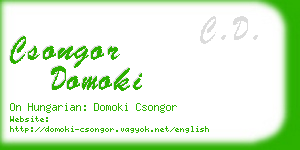 csongor domoki business card